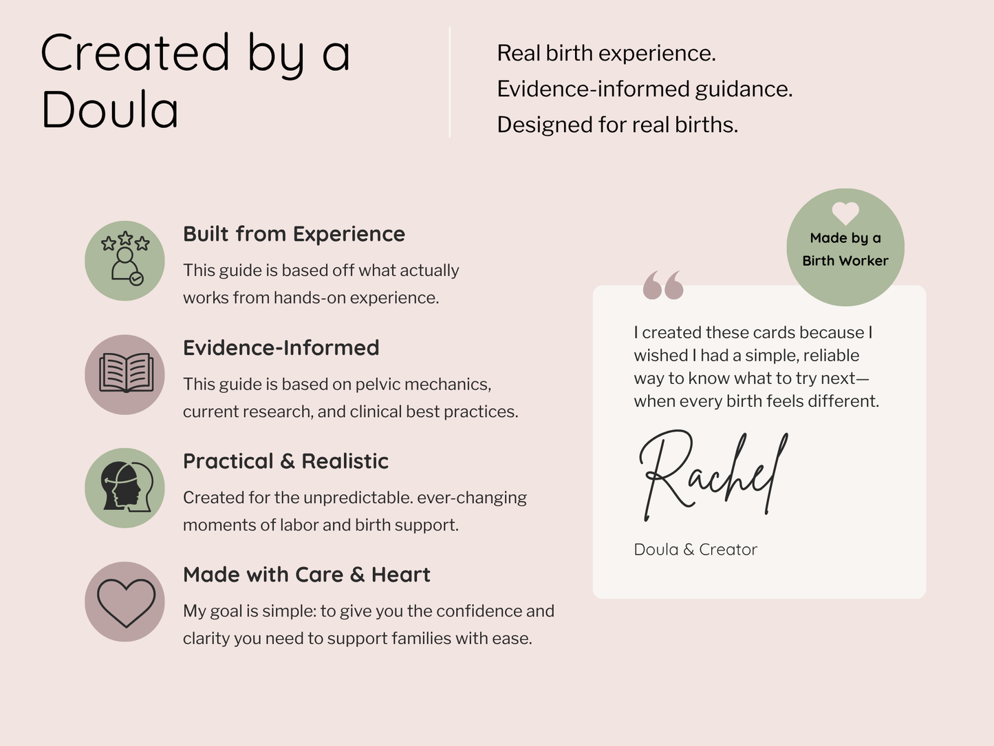 Labor Position Reference Cards – Digital Doula Guide